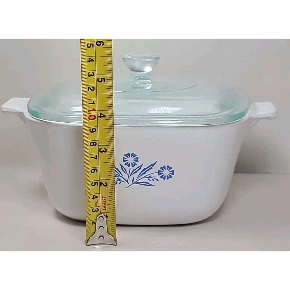 Vintage Corning Ware 1-3/4 QT Blue Cornflower Casserole Dish w/Lid P-1-3/4-B USA